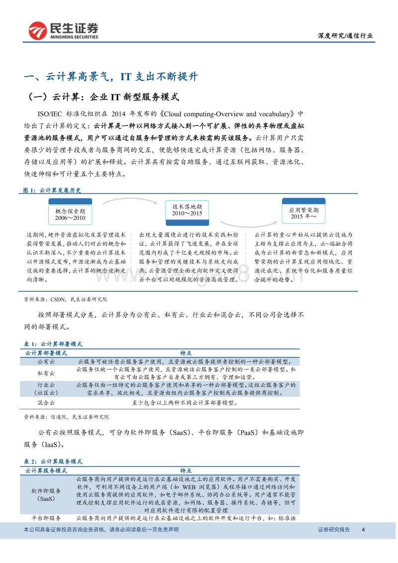 通信行业深度报告：风起云涌，挖掘云计算相关产业链投资机会.pdf_第4页