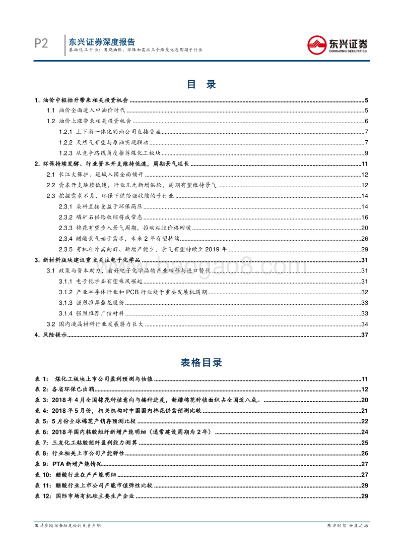 基础化工行业2018半年度策略报告：围绕油价、环保和需求三个维度优选周期子行业.pdf_第2页