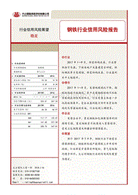钢铁行业信用风险报告.pdf