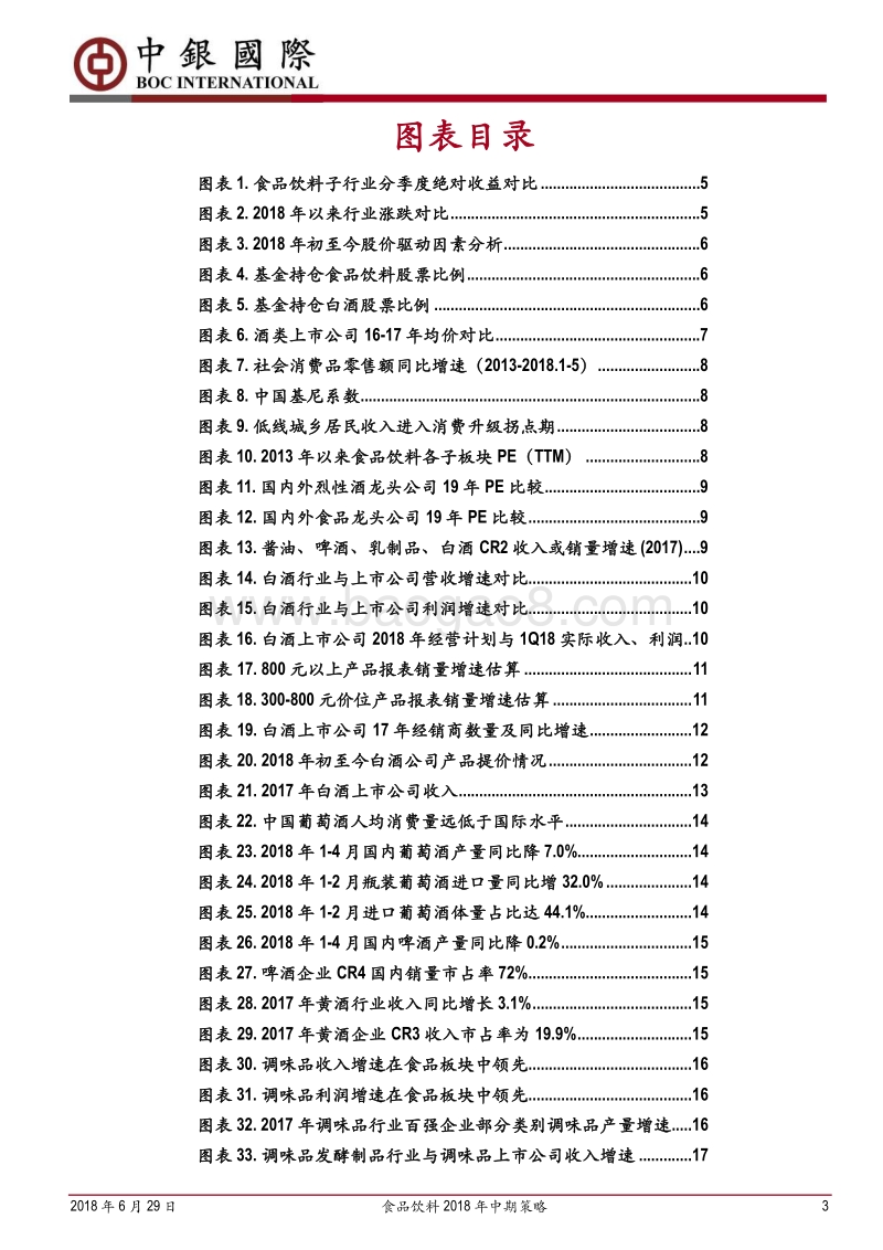 食品饮料2018年中期策略：白酒继续看好，食品精选个股.pdf_第3页