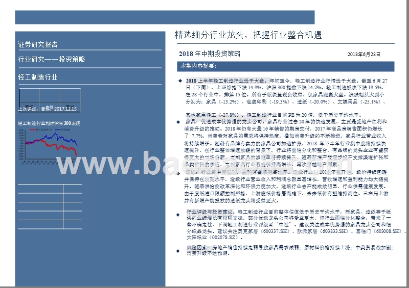 2018年轻工制造行业中期投资分析报告.pptx_第2页