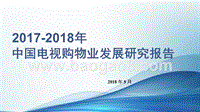 2017-2018年中国电视购物业发展研究报告.pptx