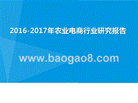 2016-2017年农业电商行业研究报告.pptx
