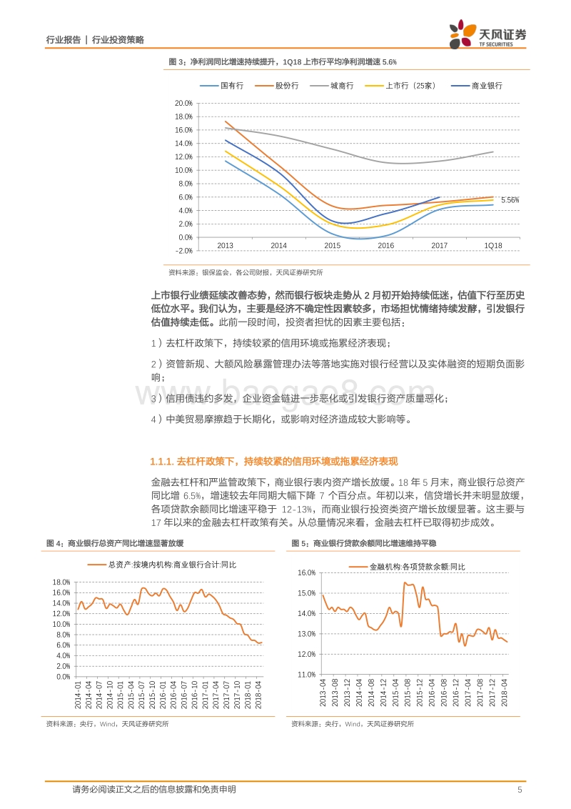 银行2018年中期投资策略：业绩依然向好，政策调整催化.pdf_第5页