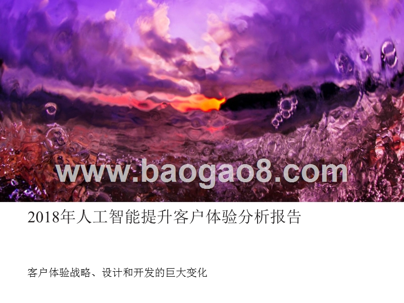 2018年人工智能提升客户体验分析报告.pptx_第1页