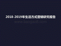 2018-2019年生活方式营销研究报告.pptx