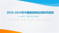 2018-2019年中国物联网应用研究报告.pptx