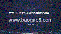 2018-2019年00后泛娱乐消费研究报告.pptx