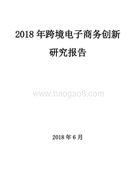 2018年跨境电子商务创新研究报告.docx