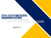 2018-2019火锅行业龙头海底捞案例分析报告.pptx