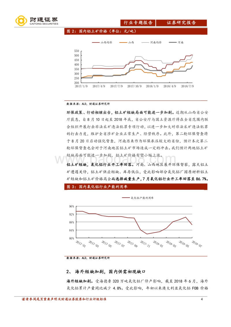 氧化铝行业专题报告：海内外短缺共振，氧化铝的上涨刚刚开始.pdf_第4页