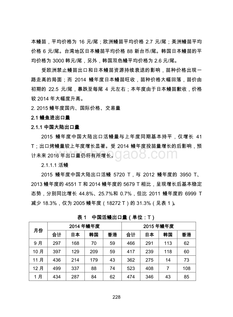 鳗鲡国内外贸易跟踪及产业发展研究.pdf_第2页