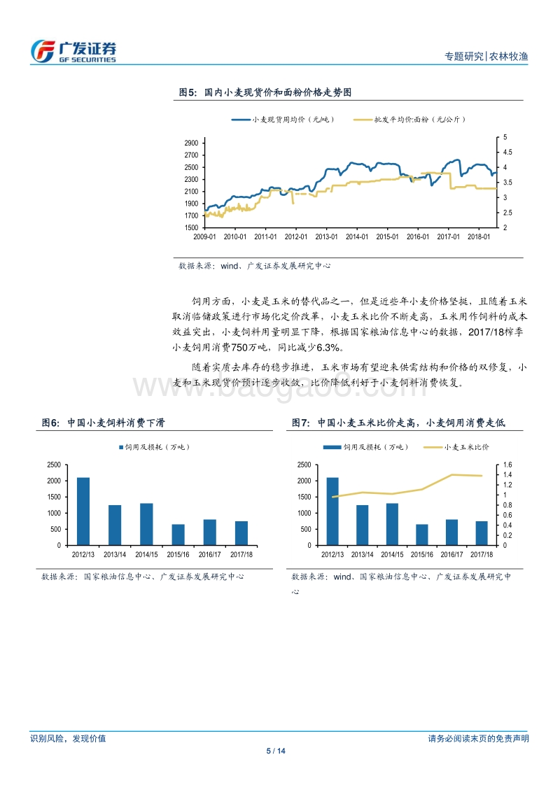 大宗农产品专题之三：小麦小幅减产，高品质新麦料温和上涨.pdf_第5页