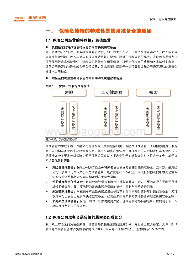 保险行业梳理之一：从准备金到剩余边际，看保险公司利润释放.pdf_第5页