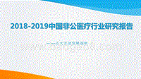2018-2019中国非公医疗行业研究报告.pptx