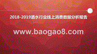 2018-2019酒水行业线上消费数据分析报告.pptx