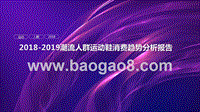 2018-2019潮流人群运动鞋消费趋势分析报告.pptx