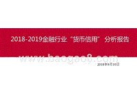2018-2019金融行业“货币信用”分析报告.pptx