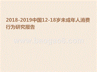 2018-2019中国12-18岁未成年人消费行为研究报告.pptx