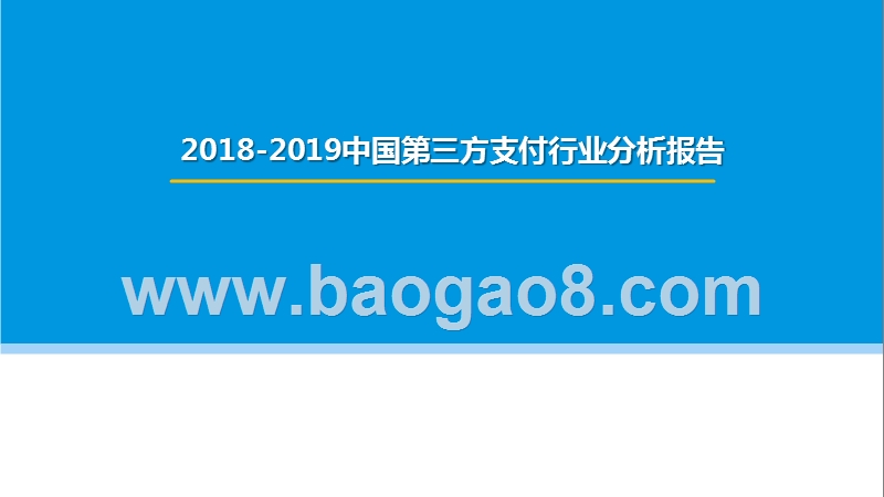 2018-2019中国第三方支付行业分析报告.pptx_第1页