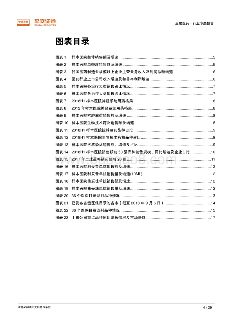 生物医药行业专题报告：2018Q2样本医院增速持续回暖，医保目录调整品种加速放量.pdf_第4页