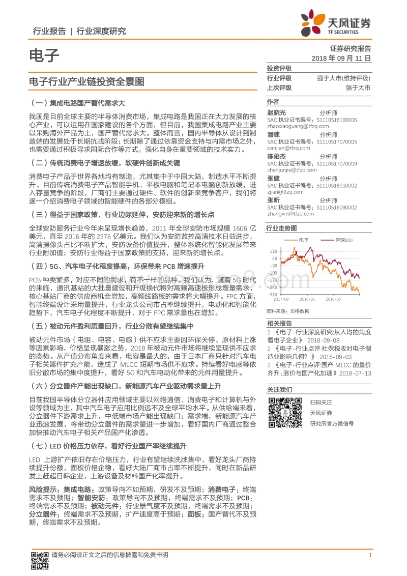 电子行业深度研究：电子行业产业链投资全景图.pdf_第1页