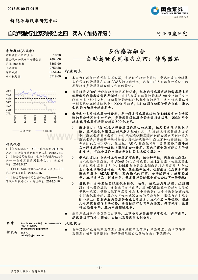 自动驾驶系列报告之四：传感器篇：多传感器融合.pdf_第1页