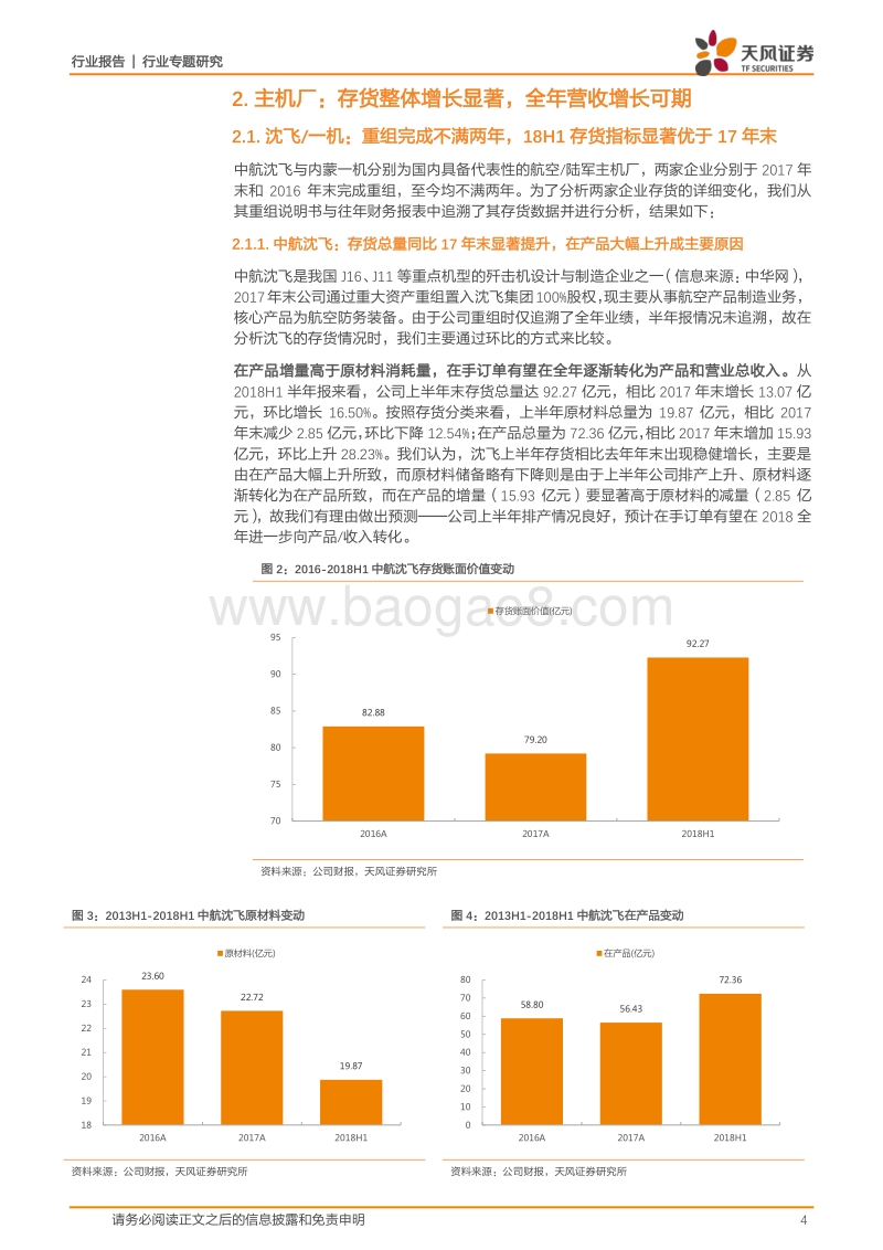 国防军工行业专题研究：军工存货怎么看？龙头领先存货变化，传导支持整体放量.pdf_第4页