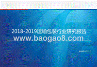 2018-2019运输包装行业研究报告.pptx