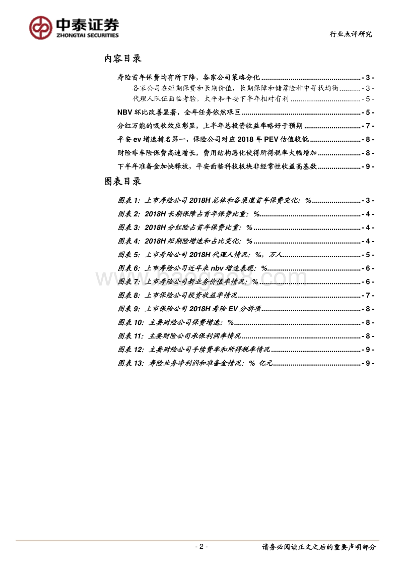 保险行业2018中报综述：变革中的力量.pdf_第2页