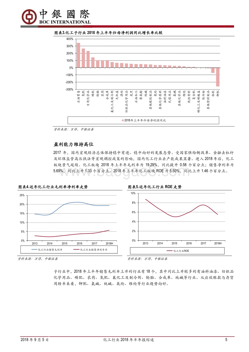 化工行业2018年半年报综述：高景气延续，扣除涤纶板块后投资仍为负增长.pdf_第5页
