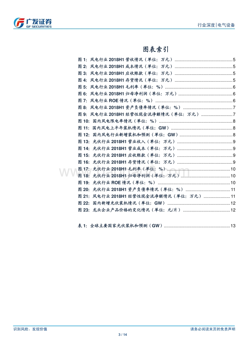 风电&光伏2018年中报总结：结构分化加剧，行业周期中发掘亮点.pdf_第3页