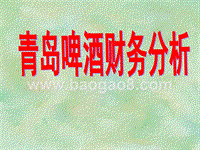 青岛啤酒财务分析.ppt