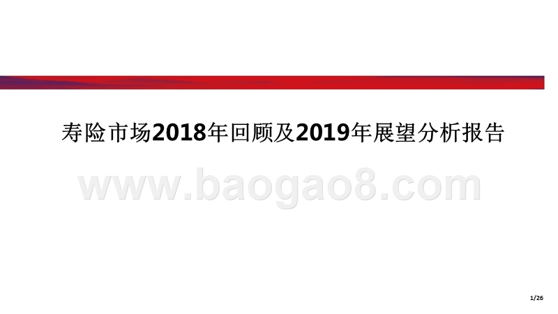 寿险市场2018年回顾及2019年展望分析报告.pptx_第1页