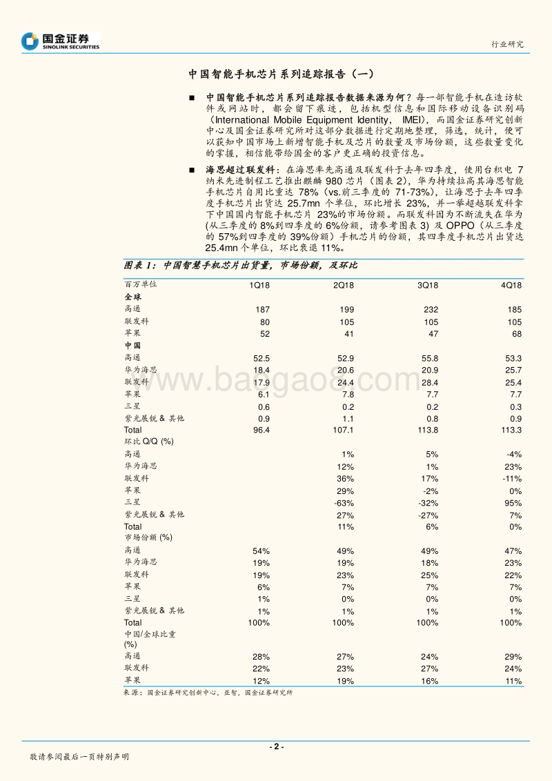半导体行业研究：中国智能手机芯片系列追踪报告（一）.pdf_第2页