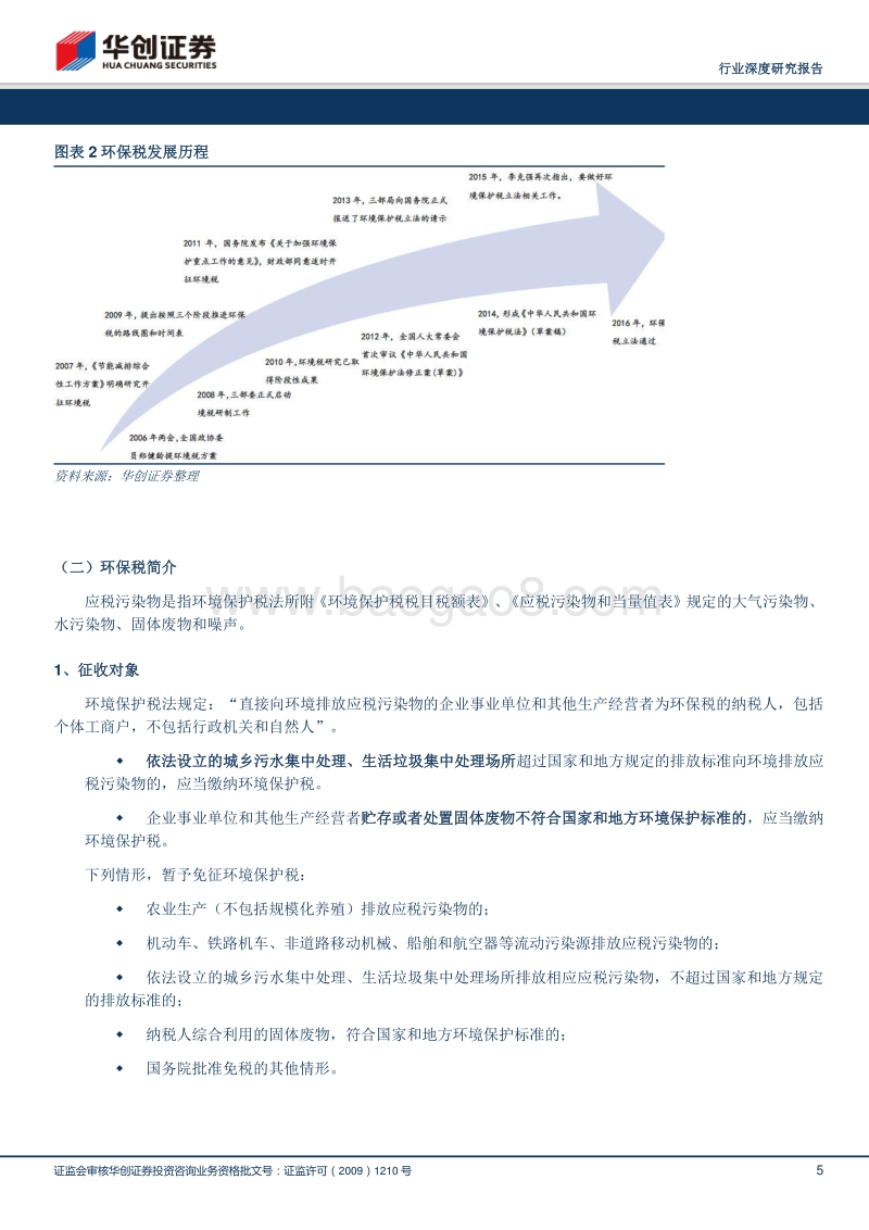 环保税：环保税开征，环境监测、工业环保需求释放.pdf_第5页