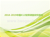 2018-2019中国K12双师课堂研究报告.pptx