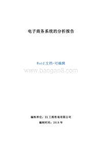 电子商务系统的分析报告.docx