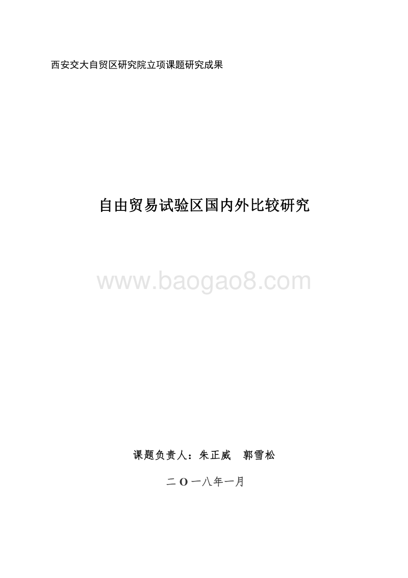 自由贸易试验区国内外比较研究.pdf_第1页