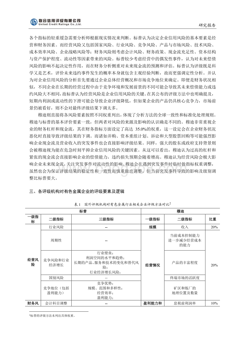 有色金属行业国内外信用评级方法的比较与研究.pdf_第3页