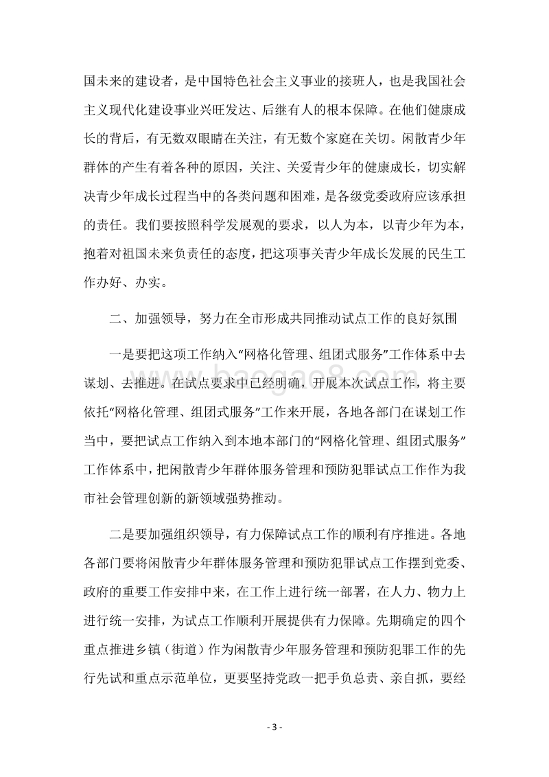 副书记在青少年管理工作会讲话.docx_第3页