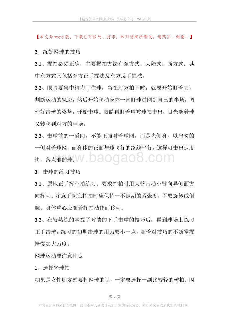 单人网球技巧，网球怎么打.docx_第2页