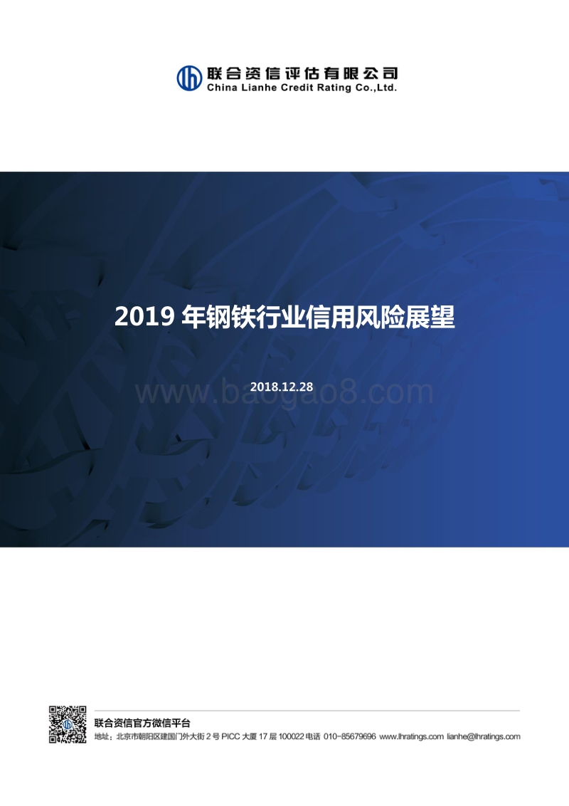 2019年钢铁行业信用风险展望.pdf_第1页