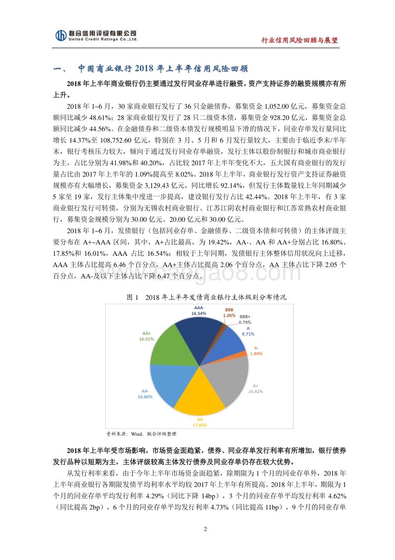 2018年上半年中国商业银行业信用风险回顾与展望.pdf_第2页