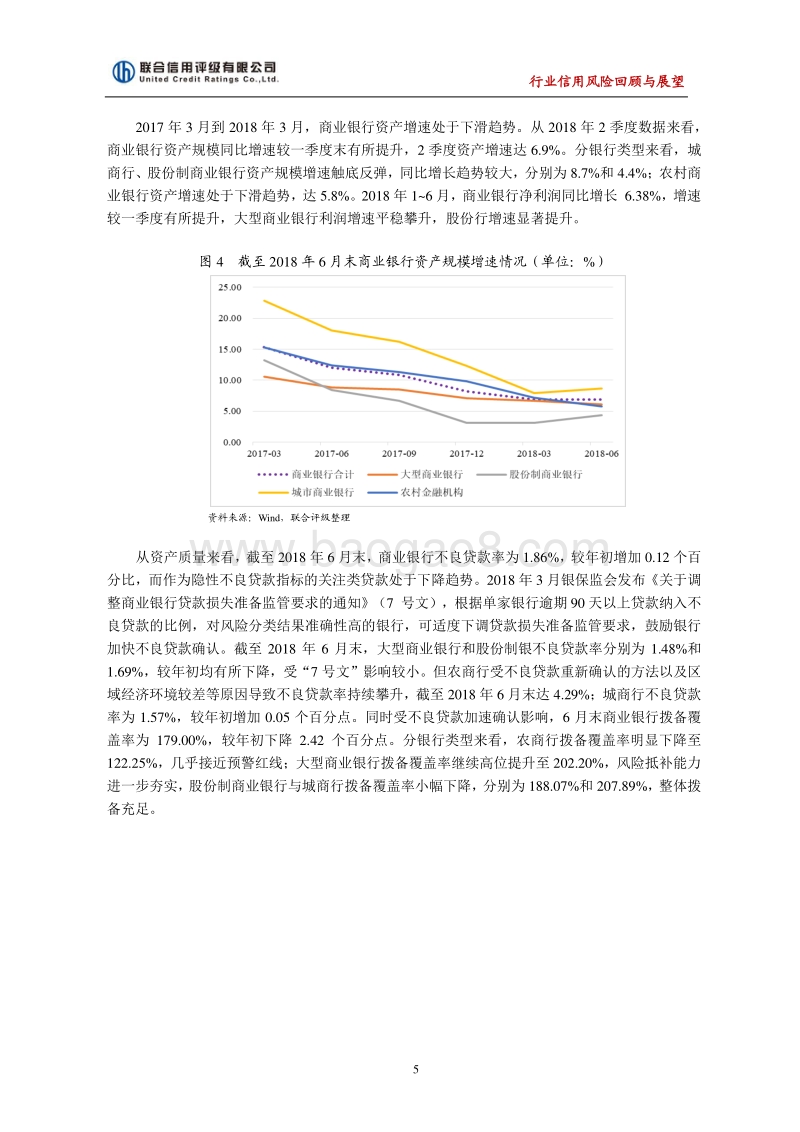 2018年上半年中国商业银行业信用风险回顾与展望.pdf_第5页