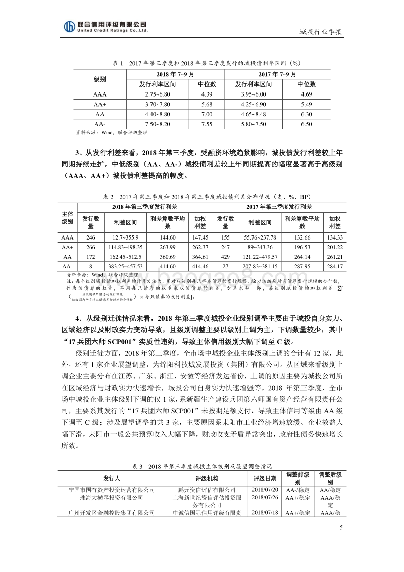2018年第三季度城投行业报告.pdf_第5页