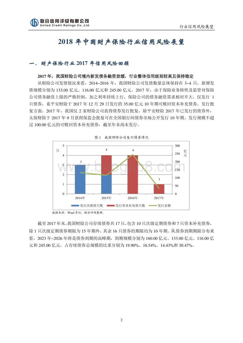 2018年中国财产保险行业信用风险展望.pdf_第2页