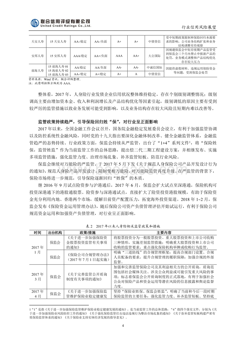 2018年中国人身保险行业信用风险展望.pdf_第4页