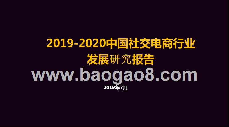 2019-2020中国社交电商行业发展研究报告.pptx_第1页