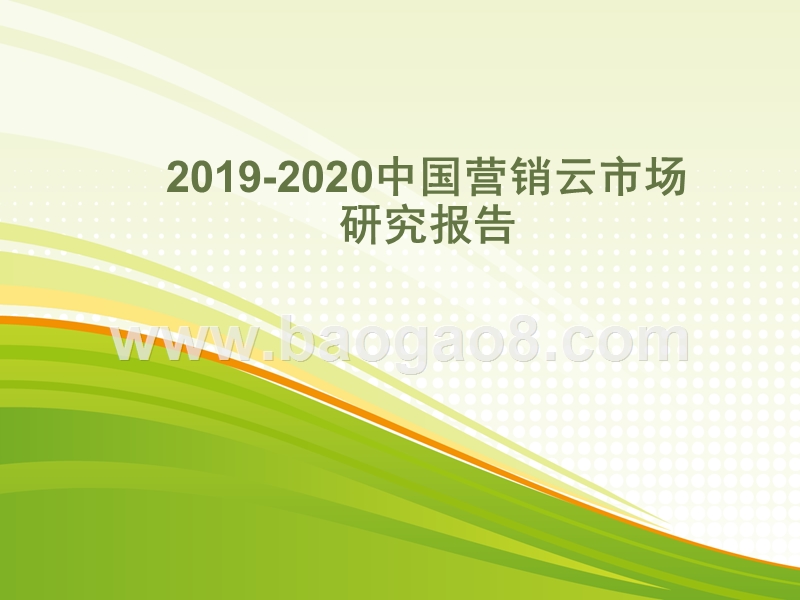 2019-2020中国营销云市场研究报告.pptx_第1页
